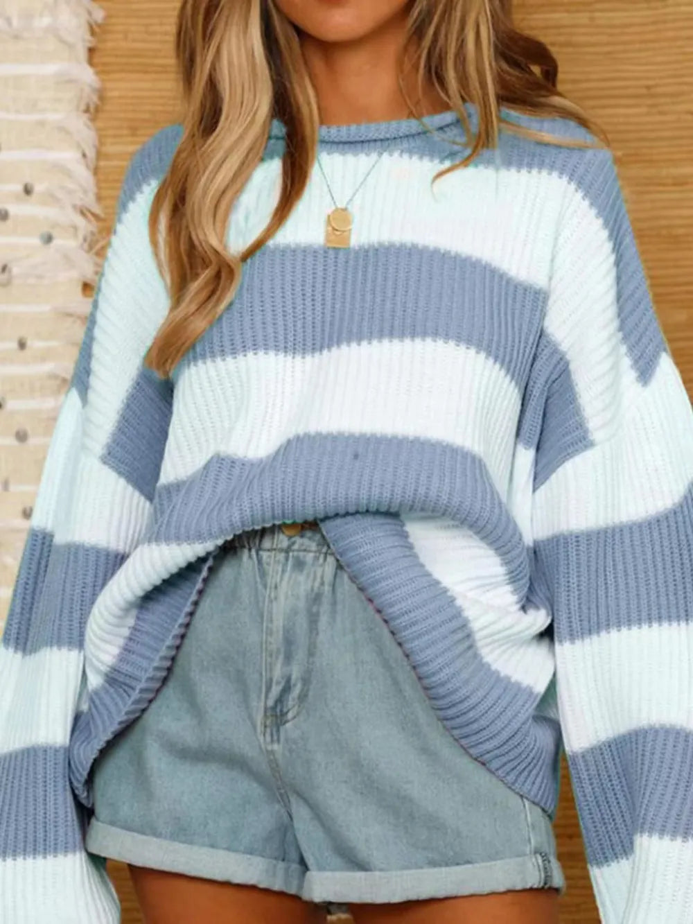 Jersey cuello redondo mujer manga larga - Esencia Mujer
