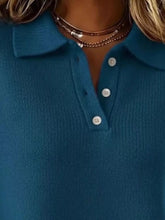 Jersey de hombros caídos con botones talla grande - Detalle botones