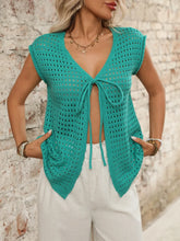 Top de punto calado escote en v - Look completo