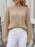 Jersey de cuello redondo con punto trenzado - Vista frontal