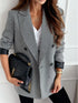 Blazer de cuello solapa manga larga - Look completo