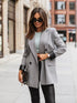 Blazer de cuello solapa manga larga - Look completo