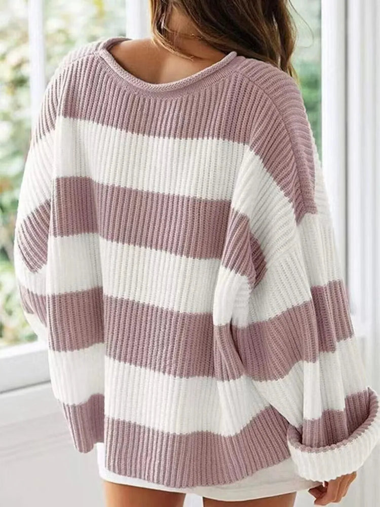 Vista trasera jersey cuello redondo mujer - Esencia Mujer