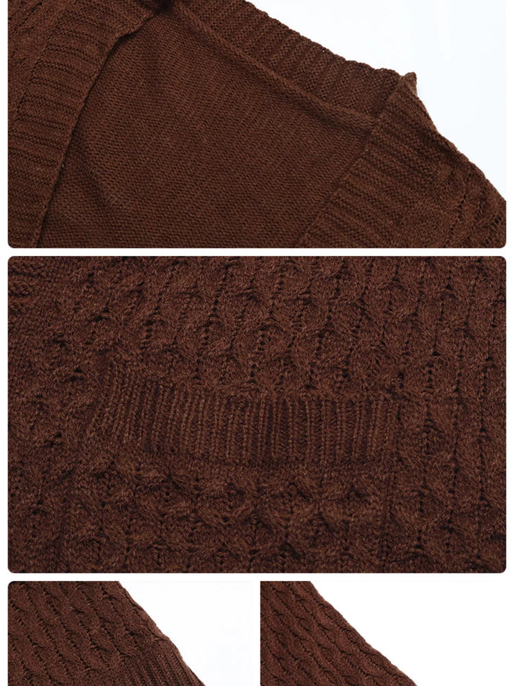 Cardigan de punto trenzado abierto - Esencia Mujer