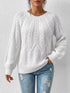 Jersey de cuello redondo con punto trenzado - Look completo
