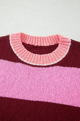 Look con jersey punto mujer manga larga rayas y vaqueros - Esencia Mujer