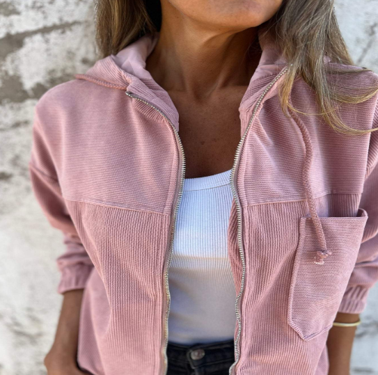 chaqueta casual con capucha /Esencia Mujer