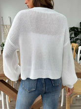 Cardigan manga larga botones mujer - Vista trasera