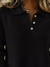Jersey de hombros caídos con botones talla grande - Detalle botones