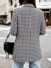 blazer doble botonadura pata de gallo mujer vista trasera
