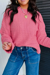 Jersey de punto de manga larga con hombros caídos - Look completo