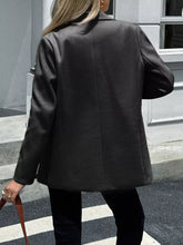 Blazer de cuello solapa con botones - Vista trasera