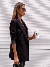 Blazer de cuello solapa manga larga - Vista lateral