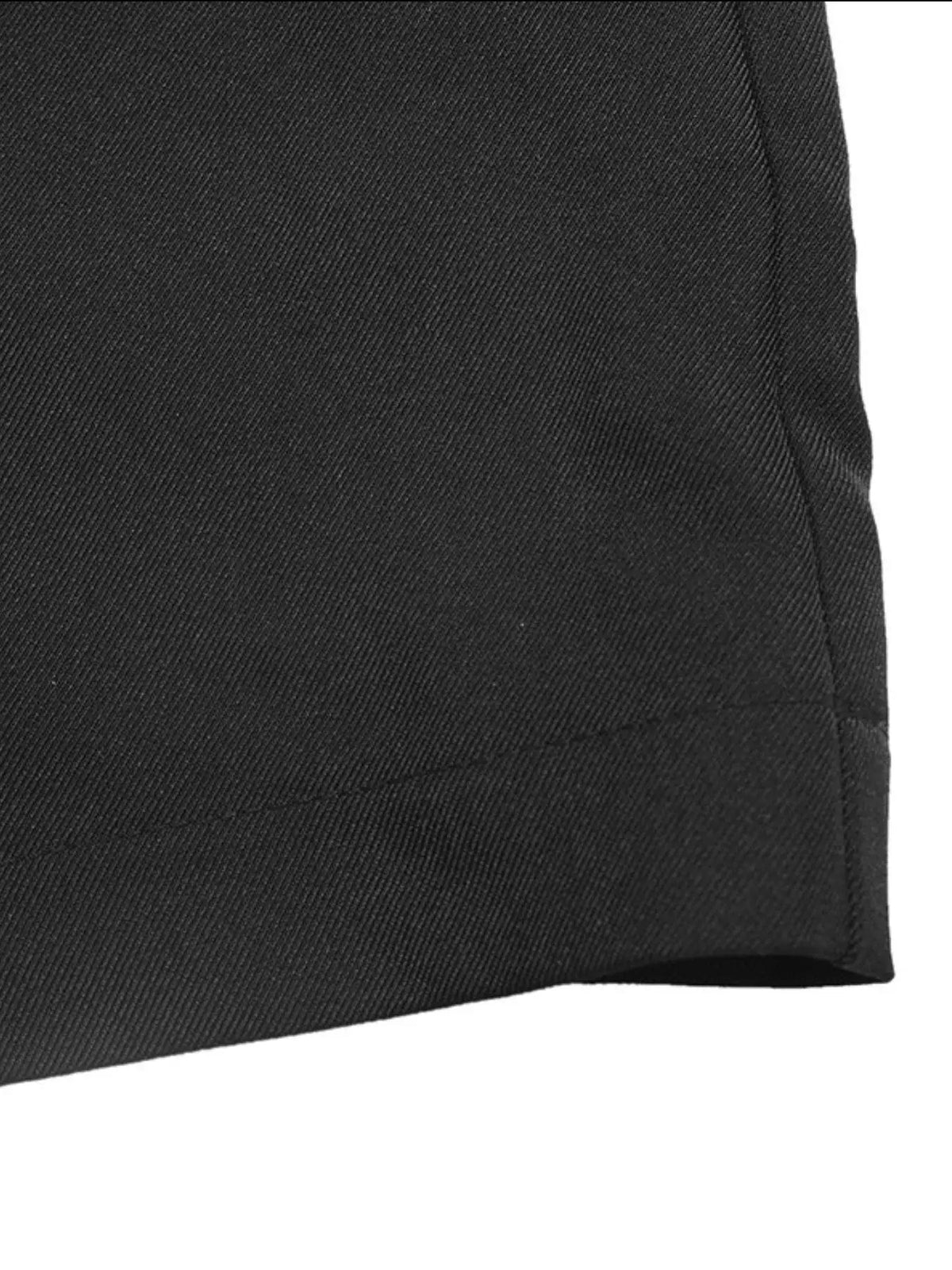 Blazer de cuello a rayas manga larga efecto dos piezas - Detalle tela cuerpo