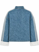 Chaqueta Vaquera Cuello Mao Botones Estilo Chino - detalle cuello mao y botones