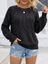 Jersey de cuello redondo con punto trenzado - Look completo
