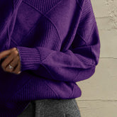 Jersey geometrico cuello alto detalle estampado - Esencia Mujer