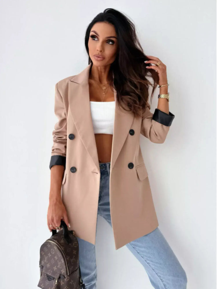Blazer de cuello solapa manga larga - Vista frontal