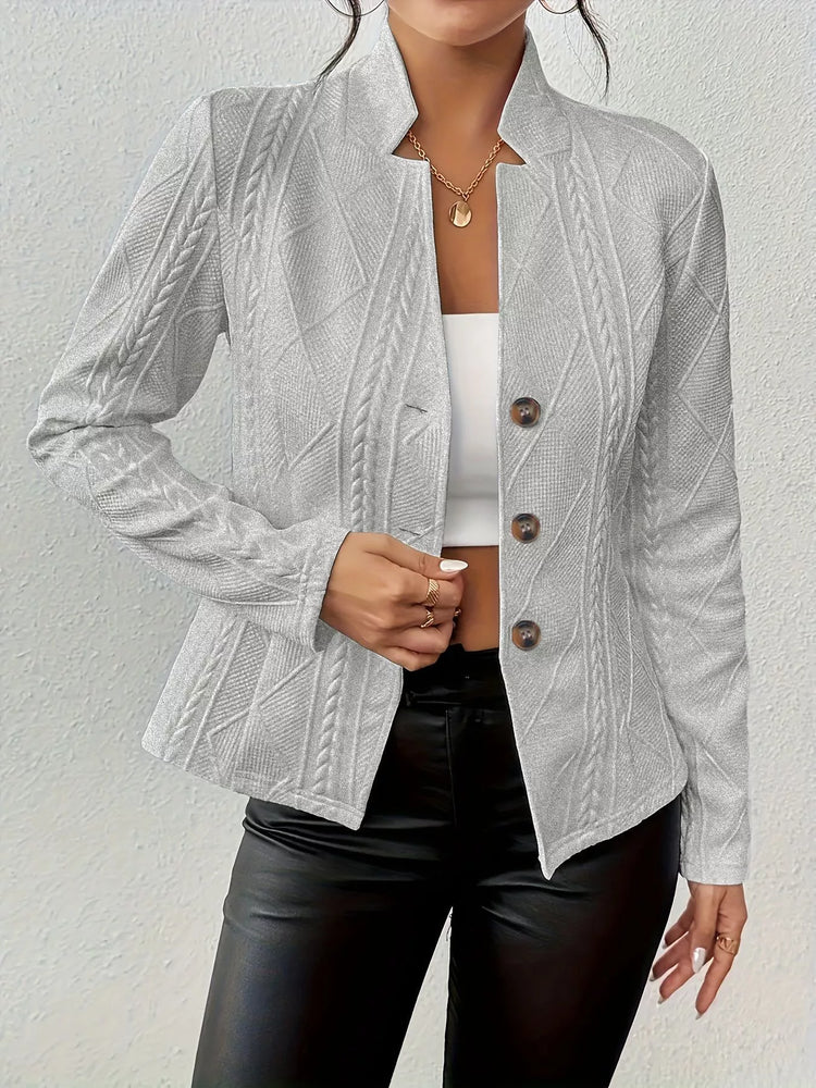 blazer de punto con botones mujer vista frontal