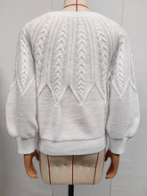 Jersey de cuello redondo con punto trenzado - Vista trasera