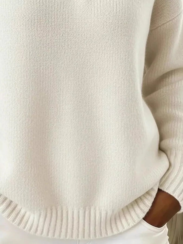 Jersey de hombros caídos con botones talla grande - Vista frontal