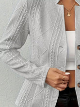 blazer de punto con botones mujer vista lateral