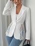 blazer un botón detalle encaje mujer vista frontal