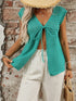 Top de punto calado escote en v - Look completo