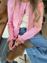 Cardigan de punto con volantes - Vista frontal