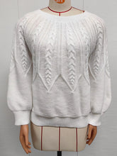 Jersey de cuello redondo con punto trenzado 