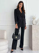 Blazer de cuello solapa manga larga - Look completo