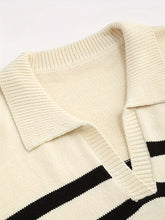 Jersey de punto cuello polo a rayas - Detalle cuello polo
