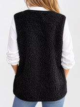 Chaleco Abrigo Sherpa con Botones Tallas Grandes - vista trasera