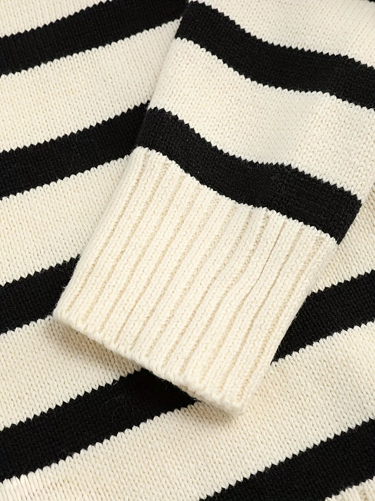 Jersey de punto con cuello polo a rayas - Esencia Mujer, básico de temporada