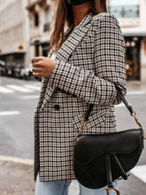 blazer doble botonadura pata de gallo mujer vista lateral